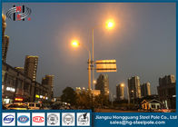 Langlebiger Stahlbrandwunden-/Doppelt-Arm-Straßen-Lichtmast für das hohe Weisen-Beleuchten